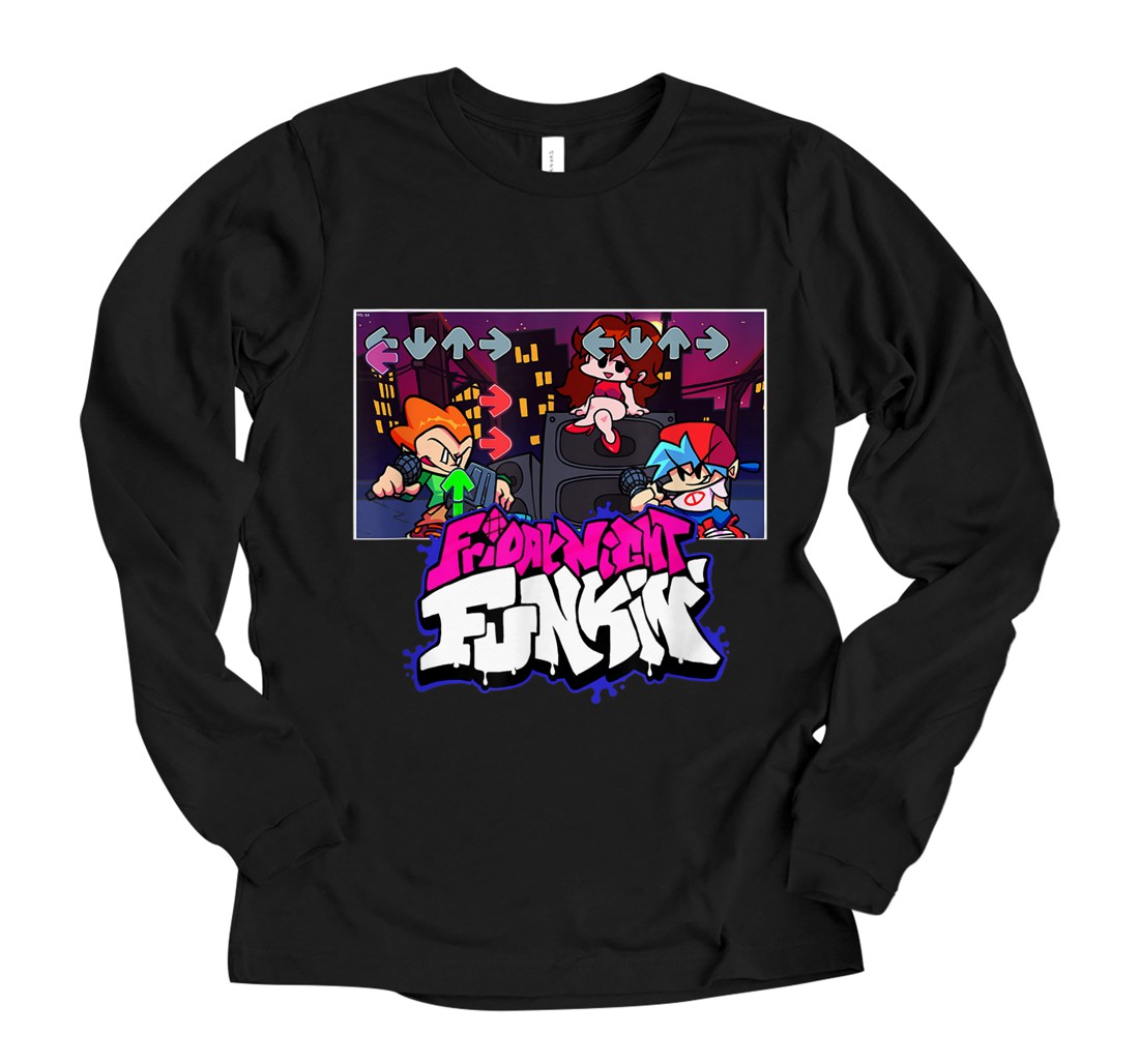 Personalized Friday Night Funkin Battle In Game For Men Women Long Sleeve T-Shirt