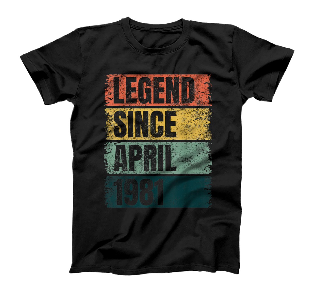 Personalized 40th Birthday Gifts Age 40 Years Legend Since April 1981 T-Shirt, Women T-Shirt