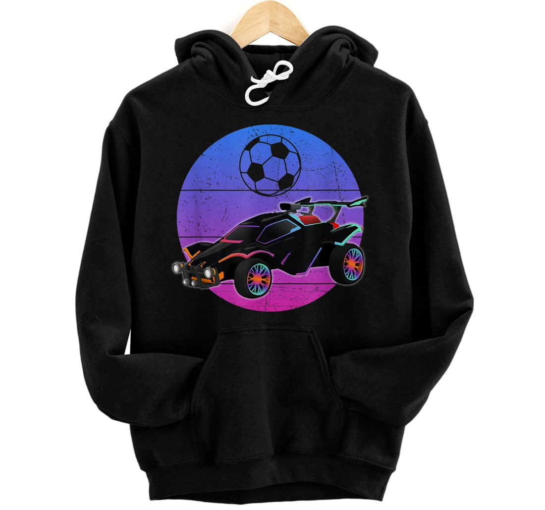 Personalized Retro Style Rocket RC Soccer Car League Funny Gamer Pullover Hoodie