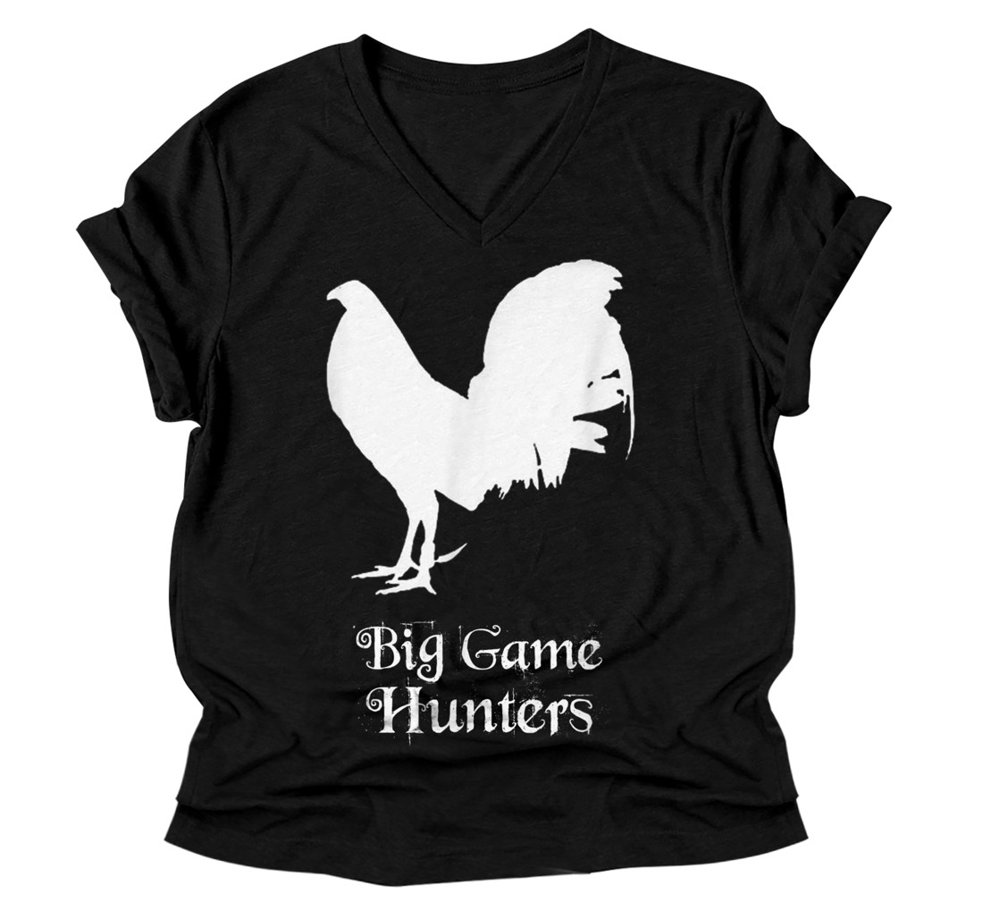 Personalized GameFowl Rooster Fighter Gallegos - Big Game Hunters V-Neck T-Shirt