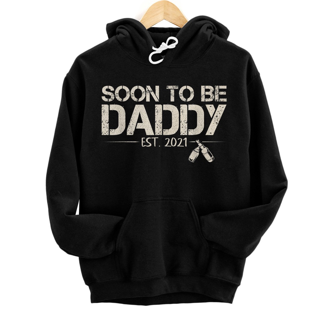 Personalized Mens Soon To Be Daddy 2021 New Dad First Time Dad Father's Day Pullover Hoodie