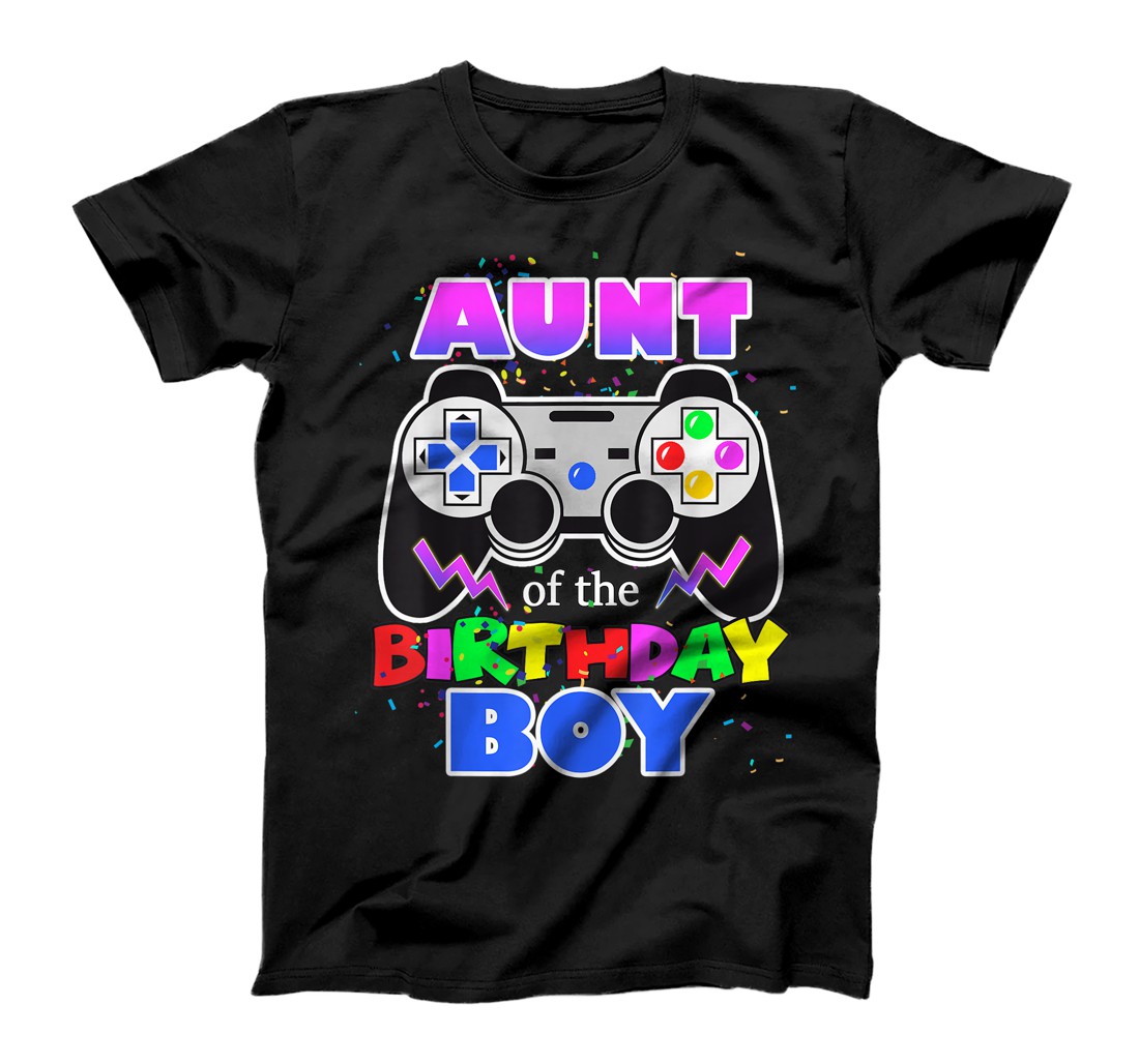 Personalized Aunt of the Birthday Boy Video Gamer Birthday Party Auntie T-Shirt, Kid T-Shirt