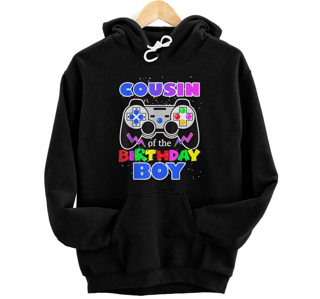 Personalized Cousin of the Birthday Boy Video Game Birthday Party Pullover Hoodie