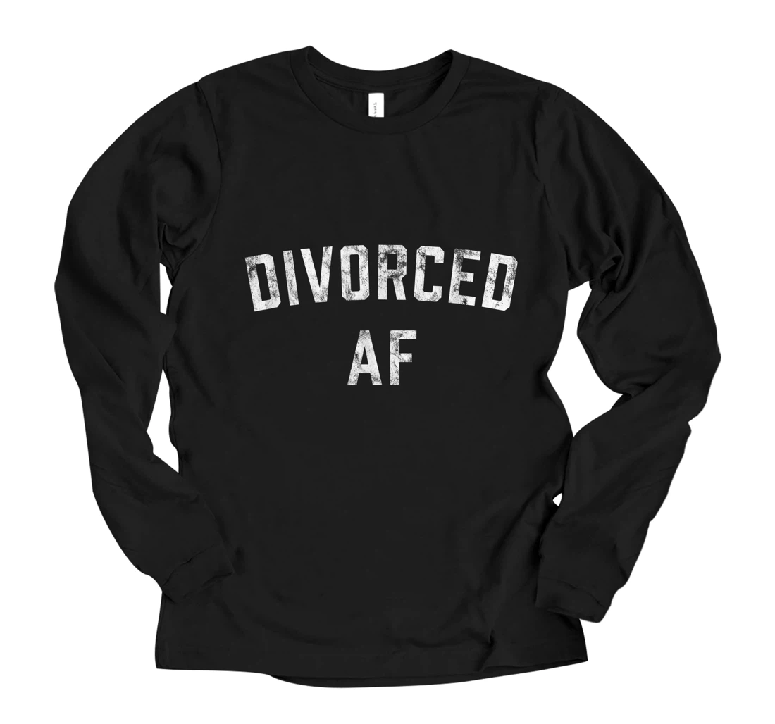 Personalized Divorced AF funny divorcement Long Sleeve T-Shirt