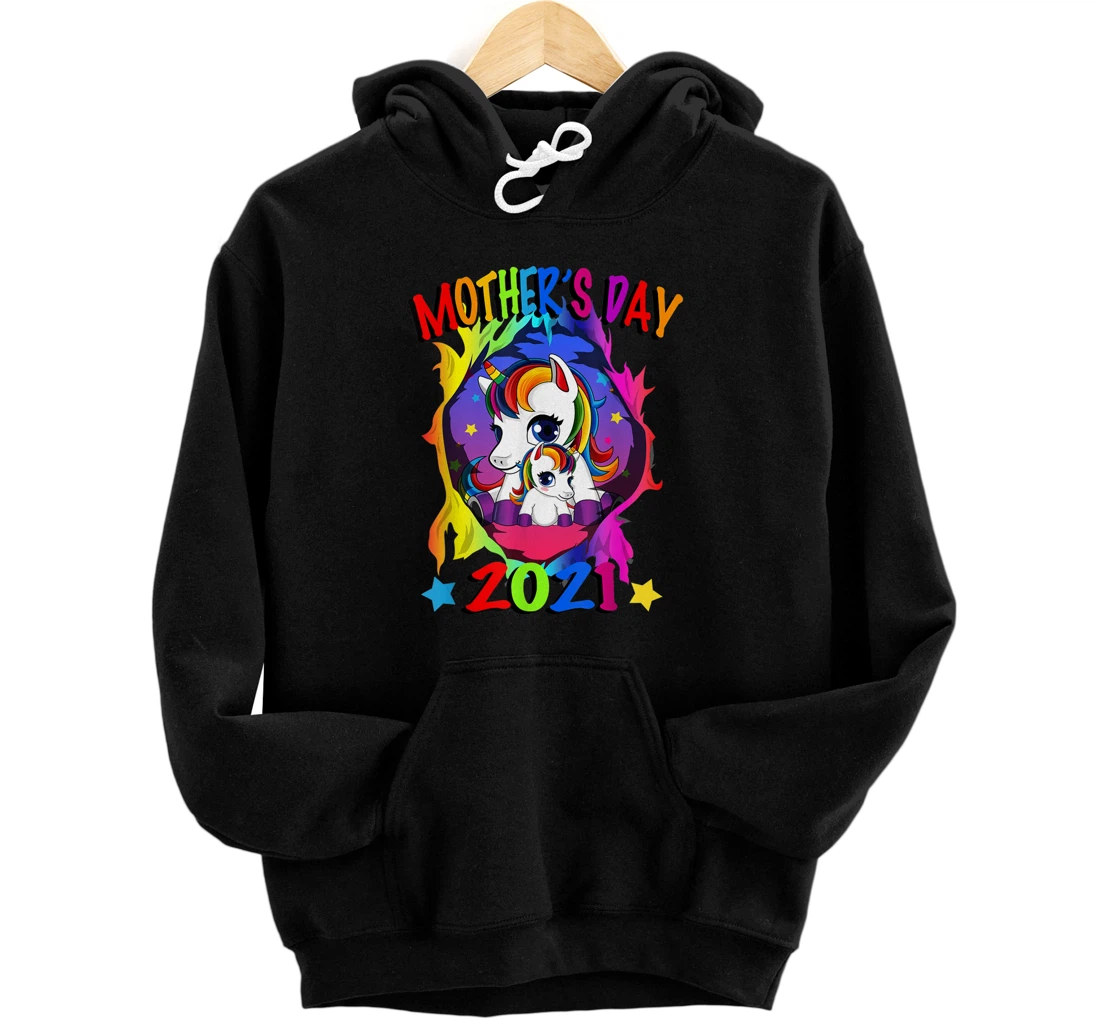 Personalized Mom and Daughter Unicorn Pullover Hoodie