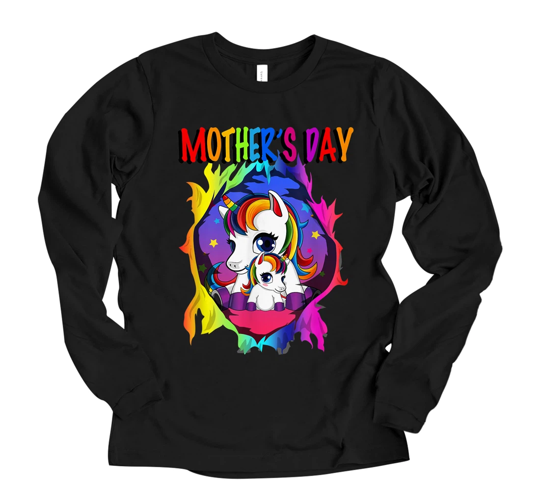 Personalized Mother's Day - Unicorn Mother's Day Long Sleeve T-Shirt