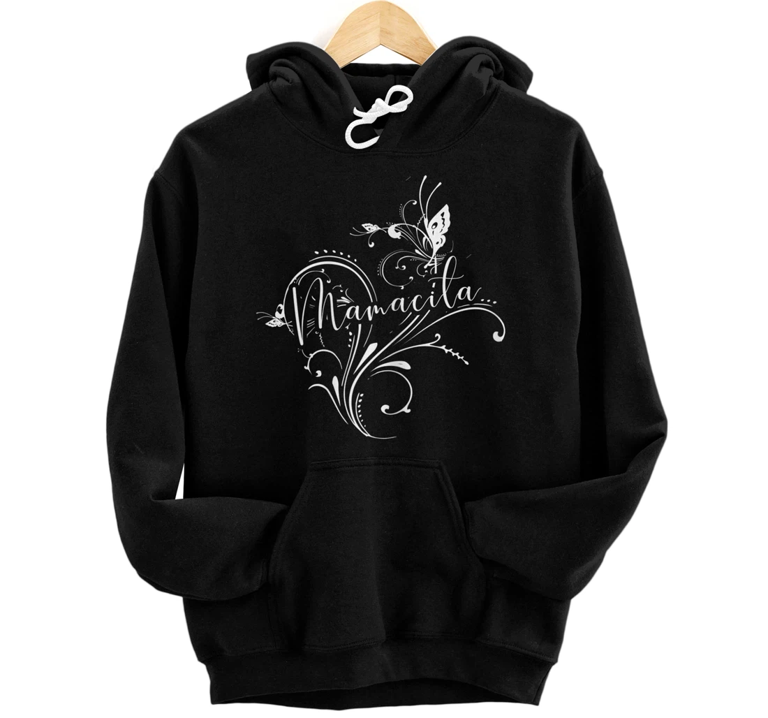 Personalized Womens Mamacita Floral Mother Appreciation Spanish Mexican Mom Pullover Hoodie
