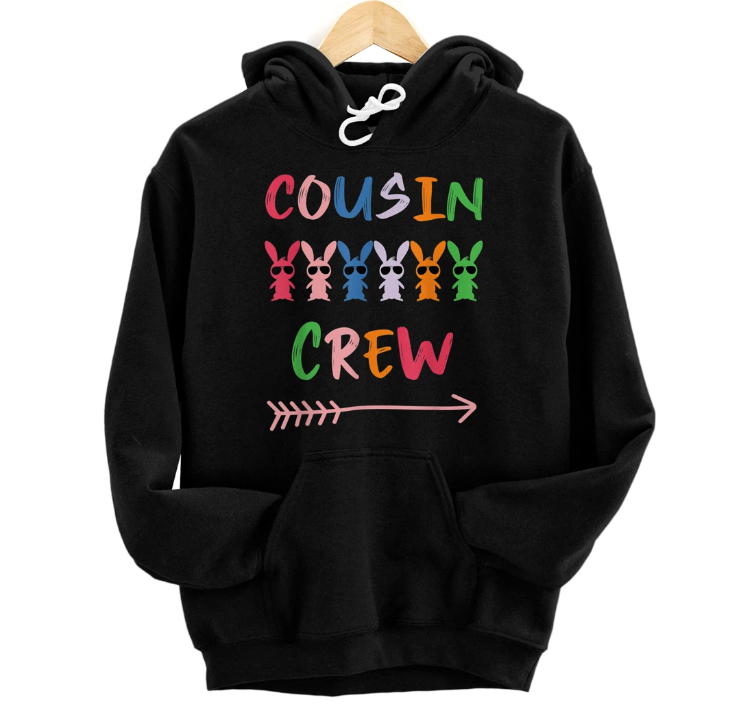 Personalized Cousin Crew Funny Bunny Rabbit Matching Easter Day Party Pullover Hoodie