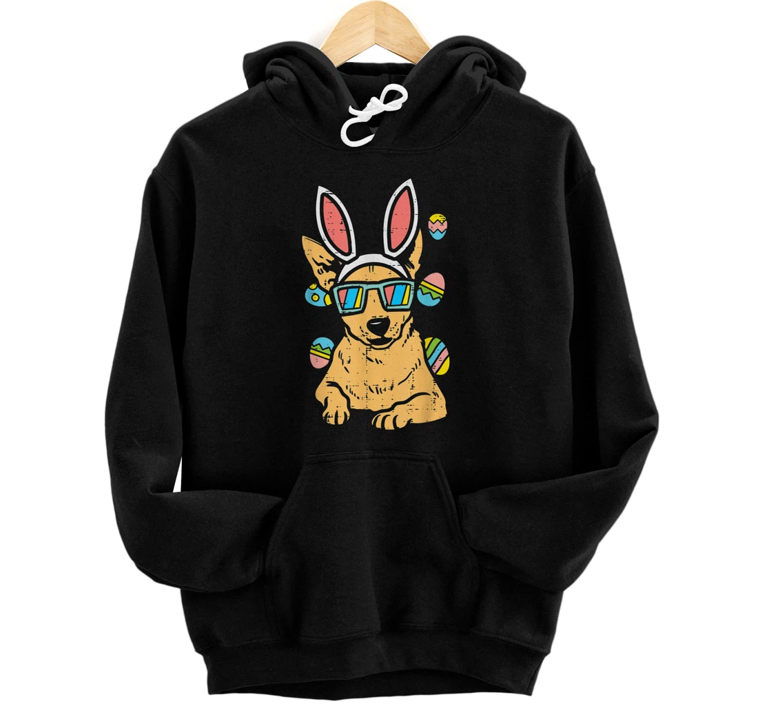 Personalized Chihuahua Bunny Glasses Easter Eggs Chiwawa Dog Owner Lover Pullover Hoodie