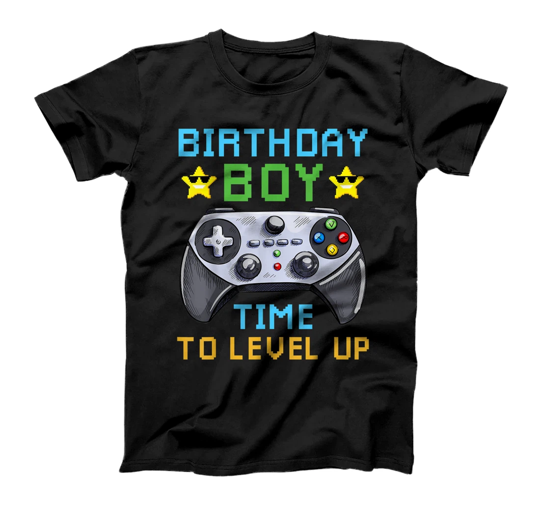 Personalized Birthday Boy Time To Level Up Video Game Birthday Party Boy T-Shirt, Kid T-Shirt and Women T-Shirt