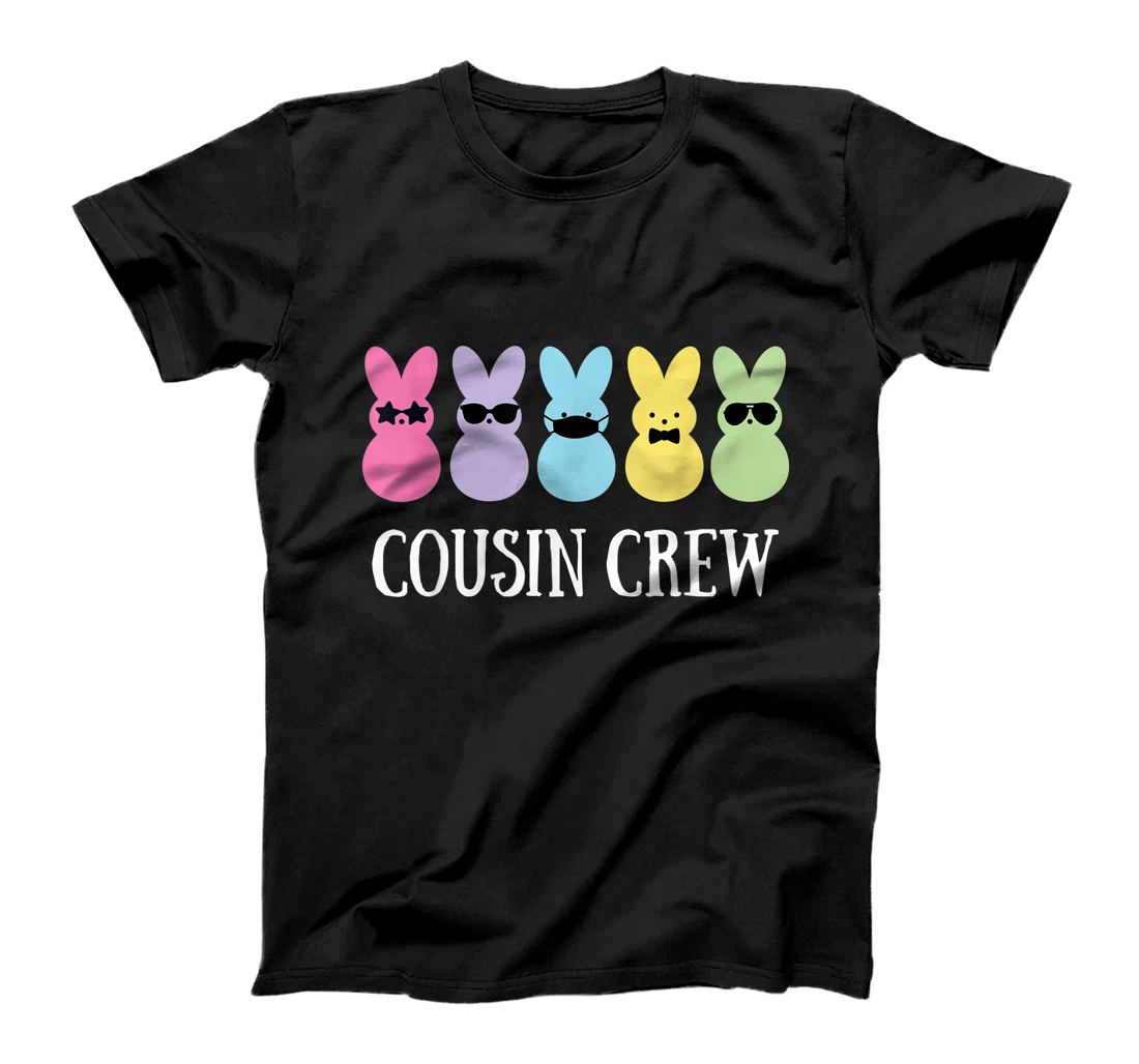 Personalized Cousin Crew Squad Bunny Rabbit Easter Day Party Matching T-Shirt, Kid T-Shirt and Women T-Shirt