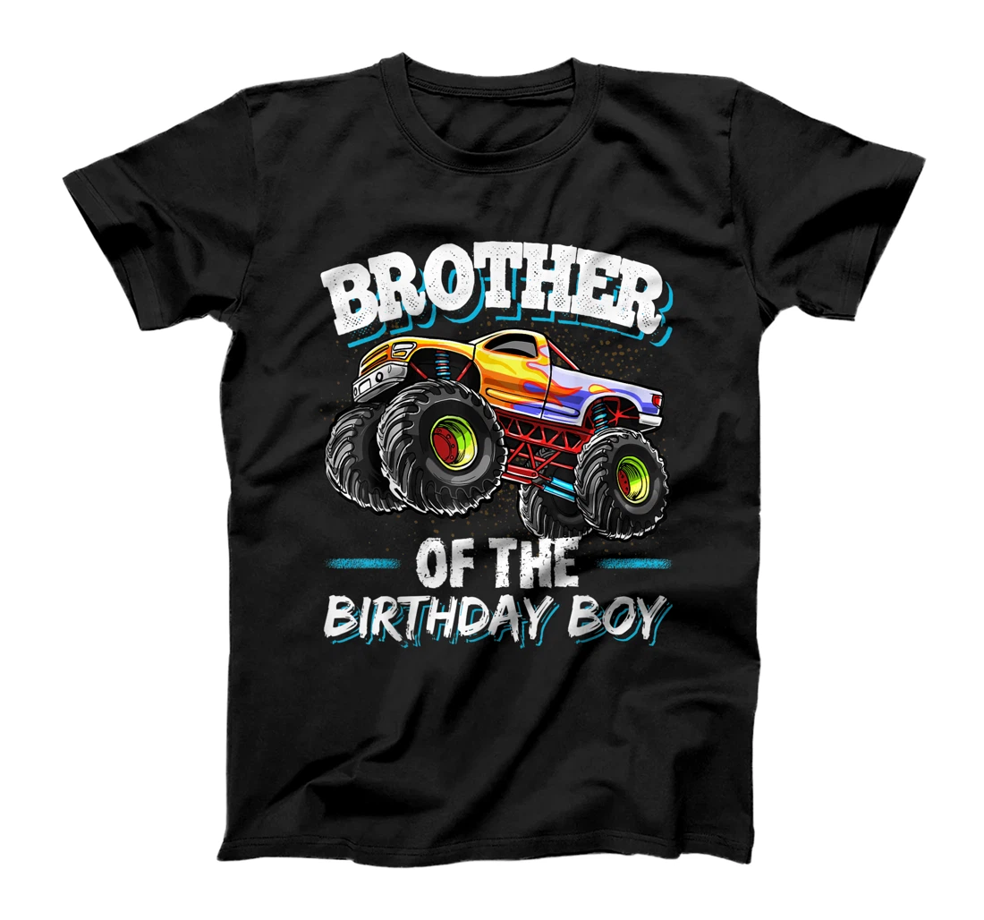 Personalized Brother of the Birthday Boy Monster Truck Birthday T-Shirt, Women T-Shirt