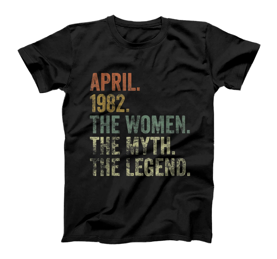 Personalized 39-Year-Old 39th Birthday April 1982 Gifts Women Vintage T-Shirt, Women T-Shirt