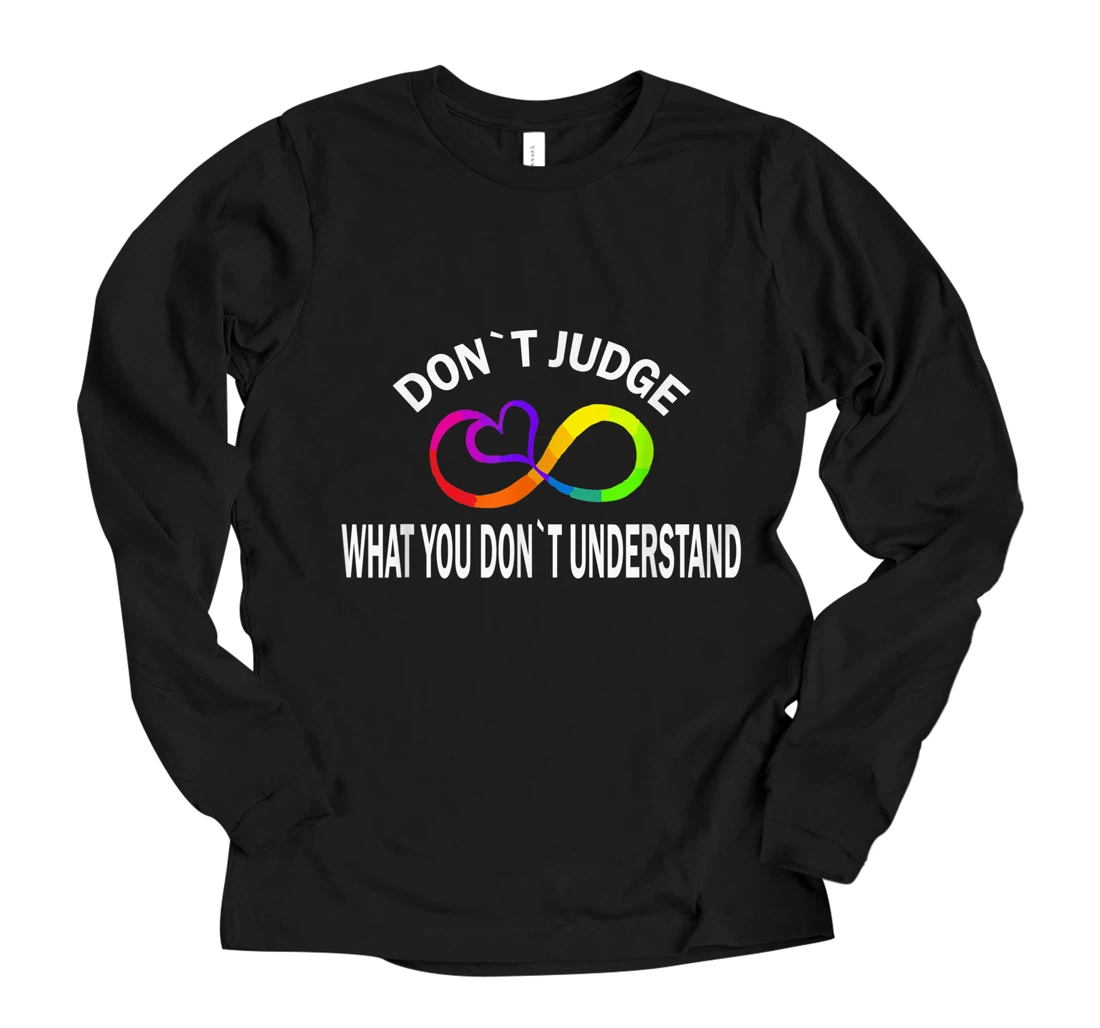 Personalized Rainbow Infinity Symbol Autism Awareness Teacher Long Sleeve T-Shirt