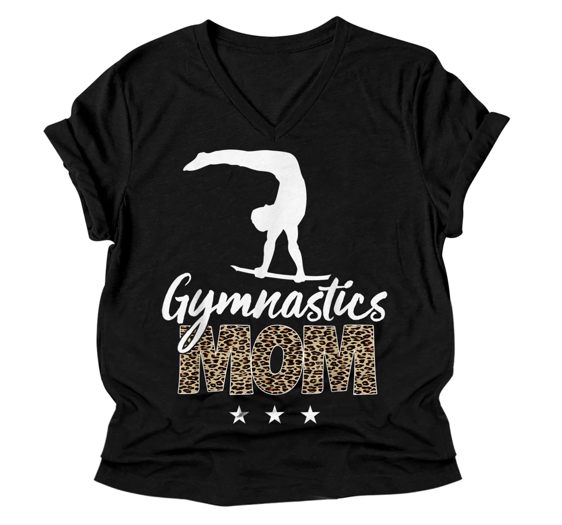 Personalized Mother's day Gymnastics Mom, for mom, mother's day funny fun V-Neck T-Shirt