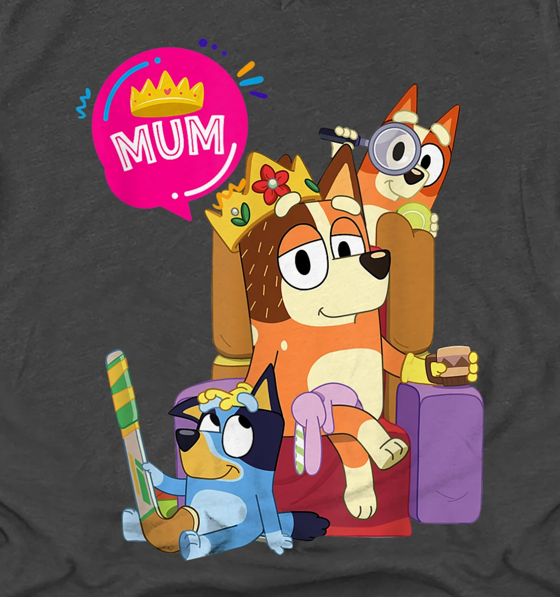 Bluey Mom Funny Queen For Family Lover T Shirts, Hoodies