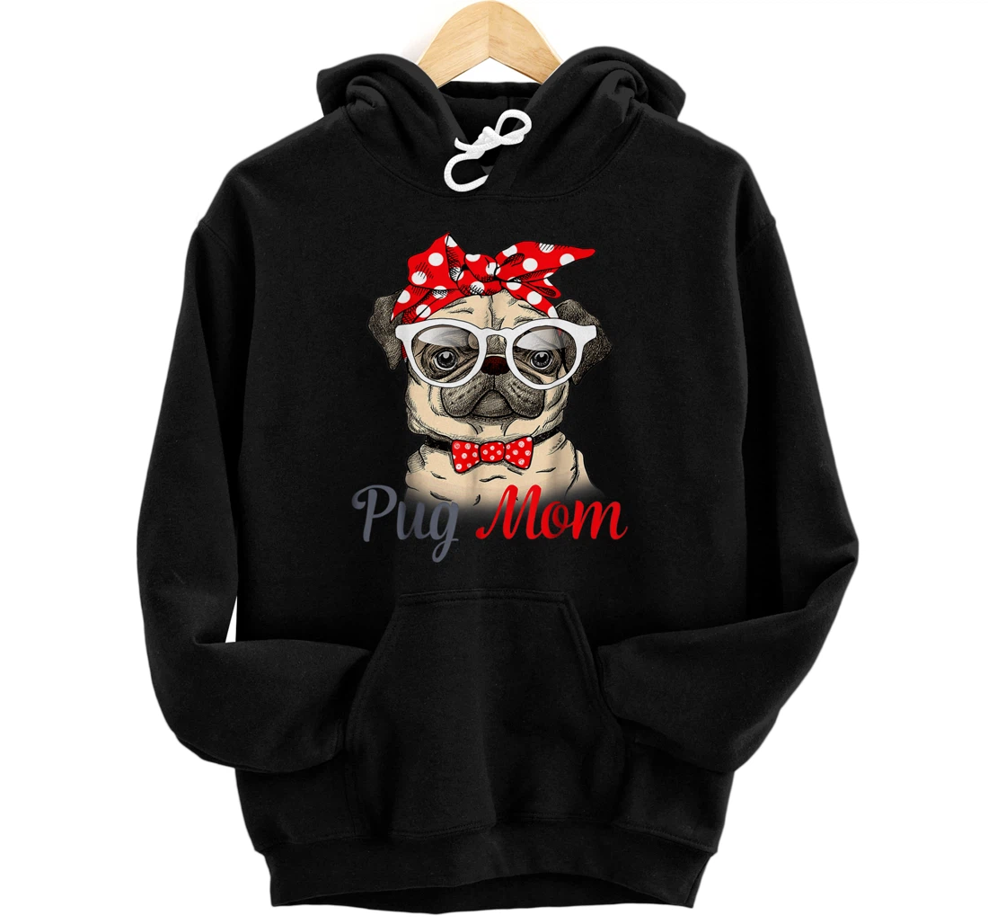 Personalized Pug Mom Mother's Day Funny Pug Mother's Day Pullover Hoodie