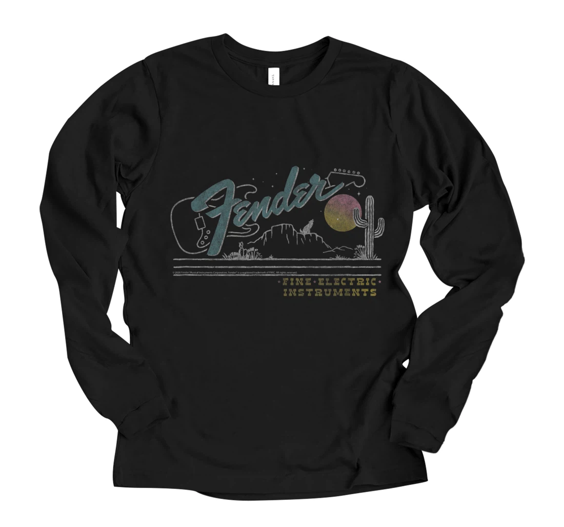 Fender Vintage Desert Logo Long Sleeve T-Shirt - All Print AZ