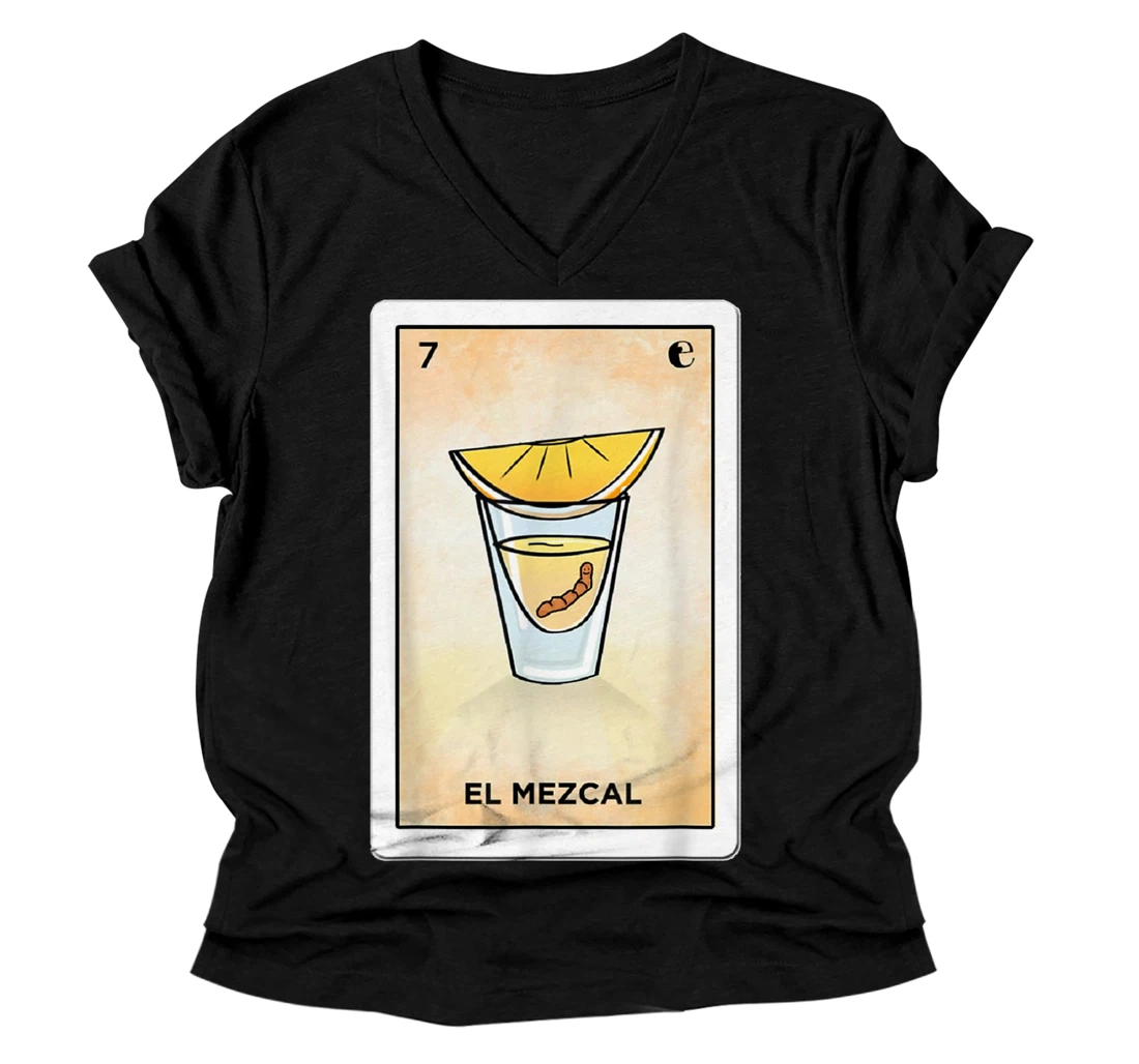 El Mezcal Lotería V-Neck T-Shirt