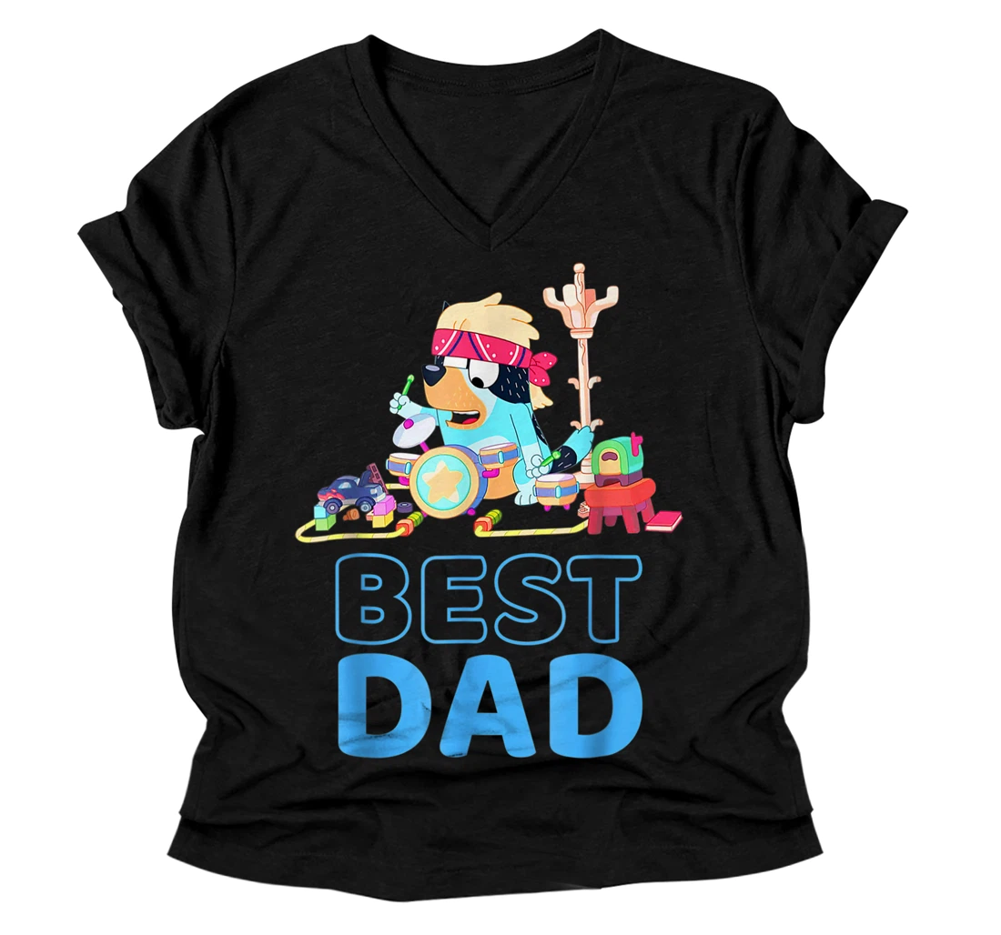 B.luey Best Dad Matching Family For Lover V-Neck T-Shirt V-Neck T-Shirt