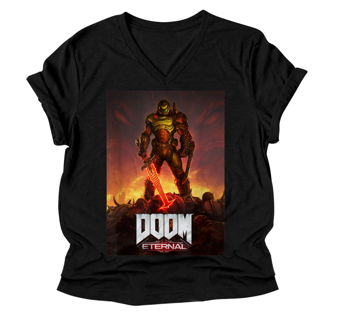 Eternals Dooms Art V-Neck T-Shirt