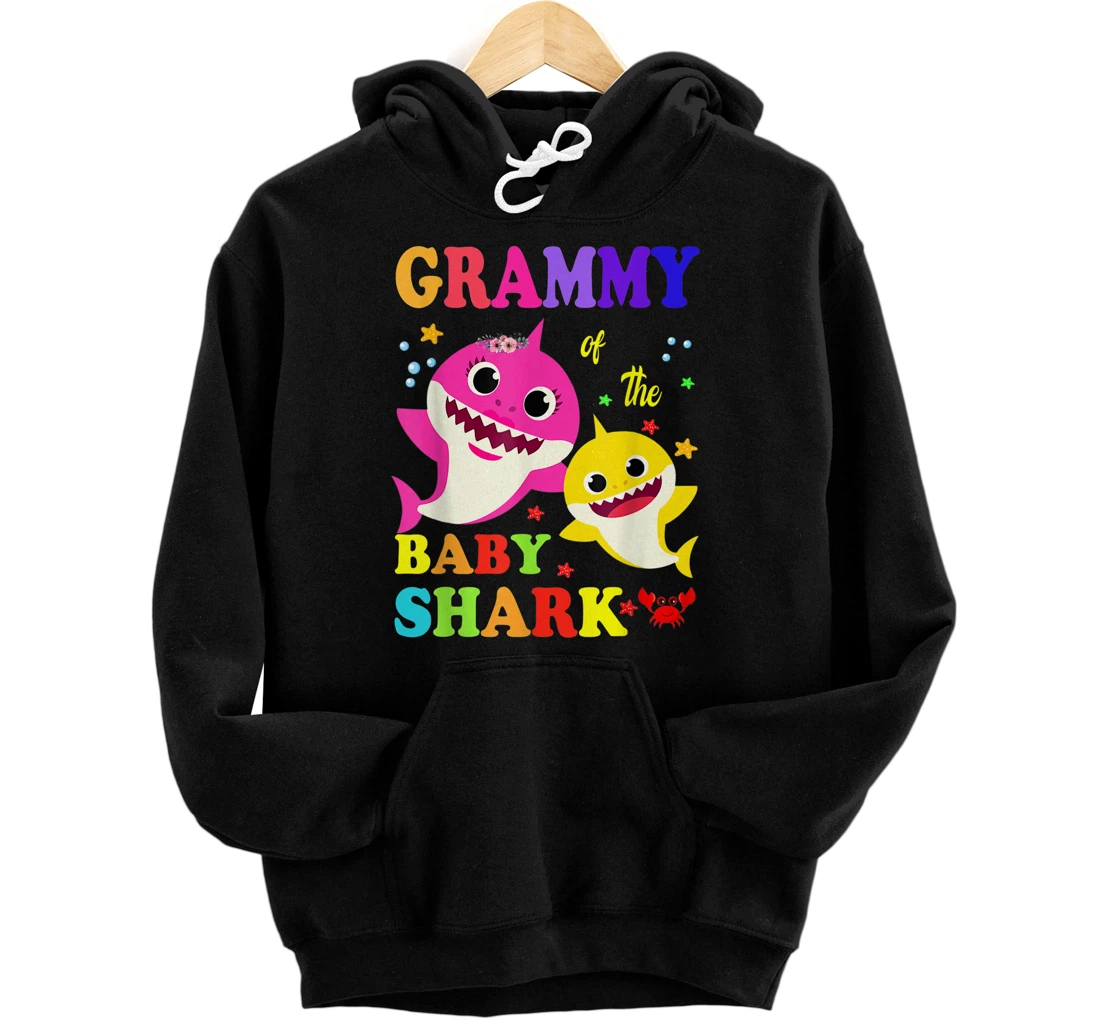 Personalized Grammy Of The Baby Shark Birthday Grammy Shark Pullover Hoodie