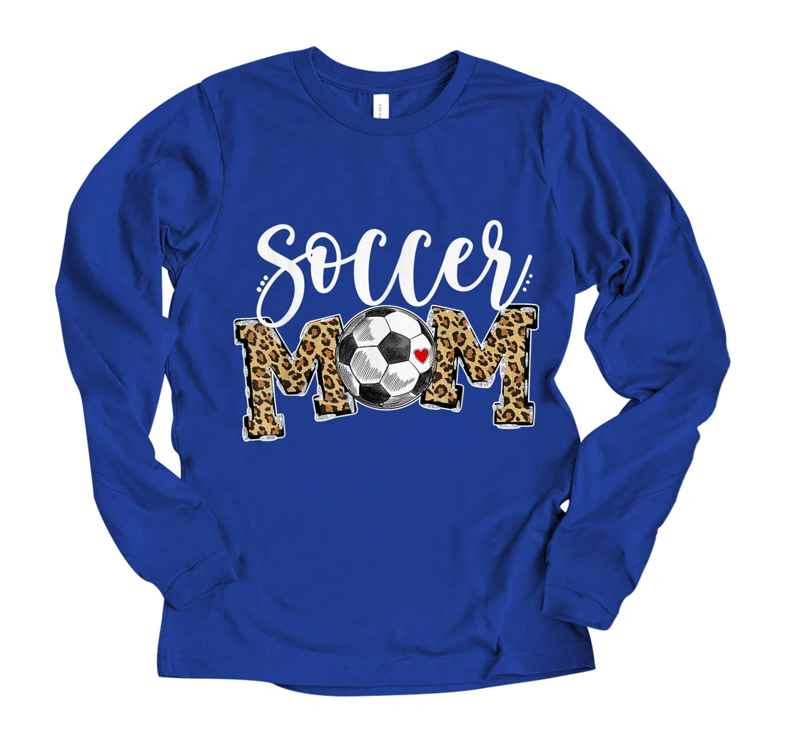 Soccer Mom Leopard Funny Soccer Mom Shirt Mother's Day 2021 Long Sleeve  T-Shirt - All Star Shirt