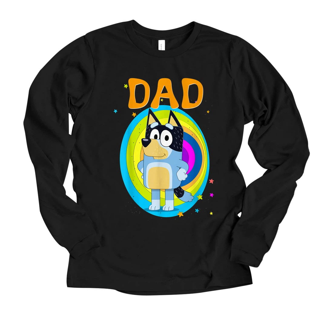 Personalized bluey dad and mum Lover Forever For Men Women Kid Long Sleeve T-Shirt