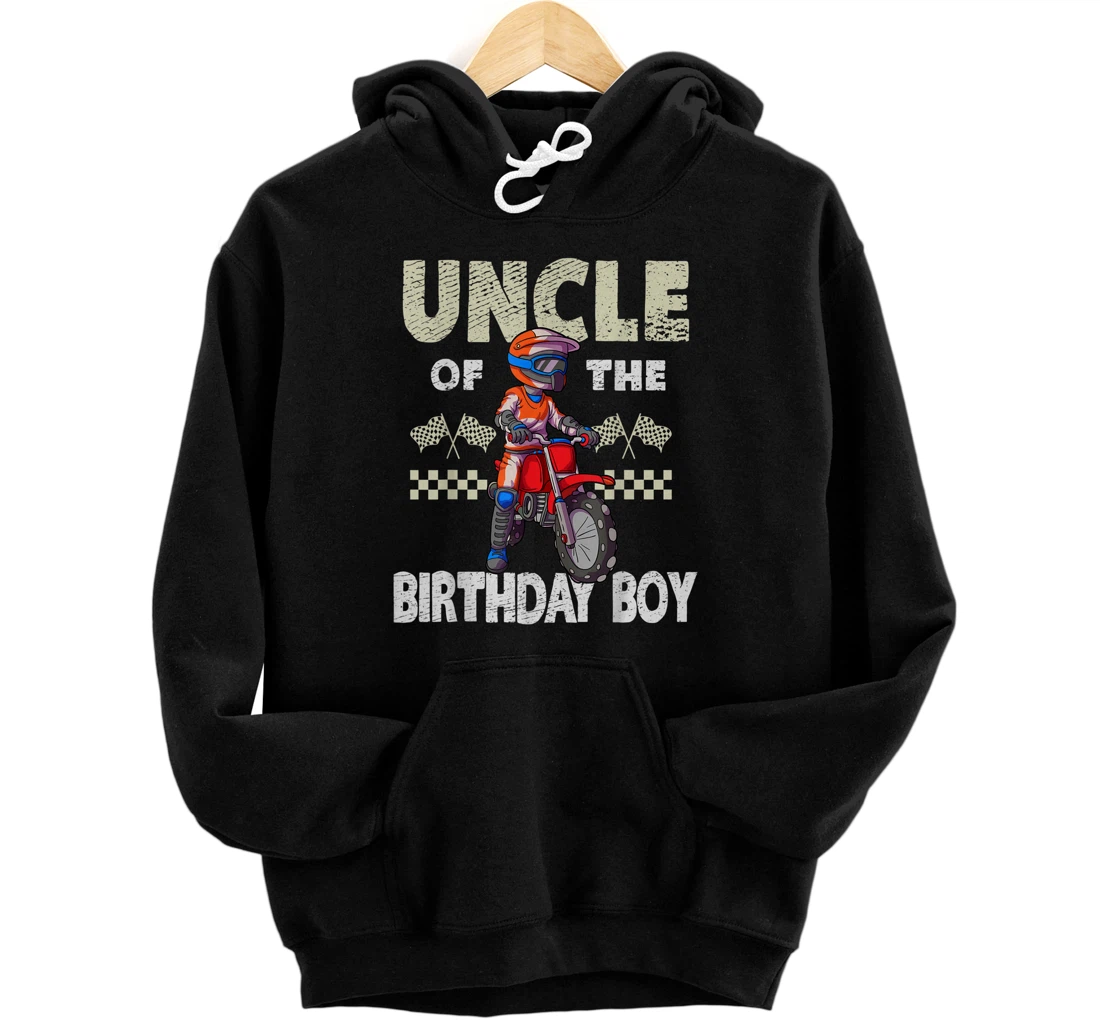 Personalized Motocross MX Uncle Birthday Boy MX Family Dirt Bike Birthday Pullover Hoodie