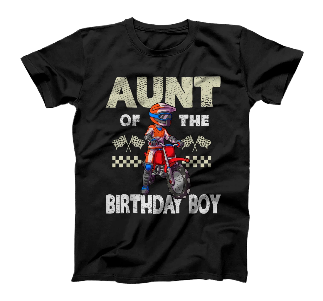 Personalized Motocross MX Aunt Birthday Boy MX Family Dirt Bike Birthday T-Shirt, Women T-Shirt