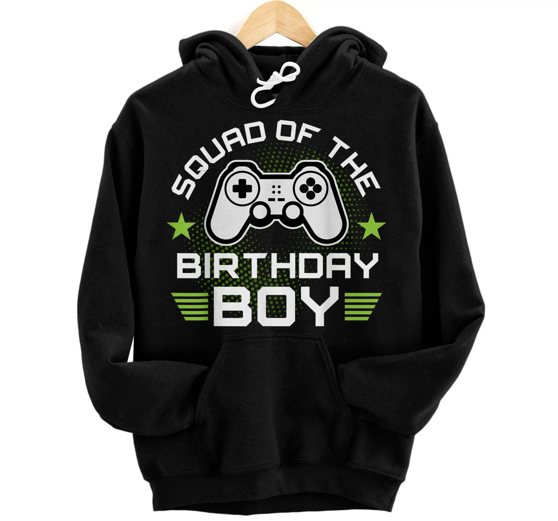 Personalized Squad of The Birthday Boy Funny Gamer Birthday Party Game Pullover Hoodie