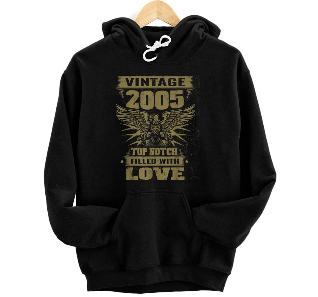 Personalized Birthday 365 Vintage 2005 Filled With Love Birthday Gifts Pullover Hoodie