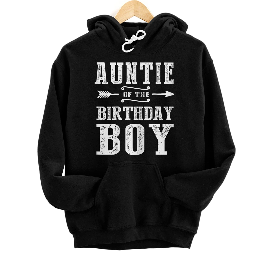 Personalized Womens Auntie Of The Birthday Boy Auntie And Son Matching Birthday Pullover Hoodie