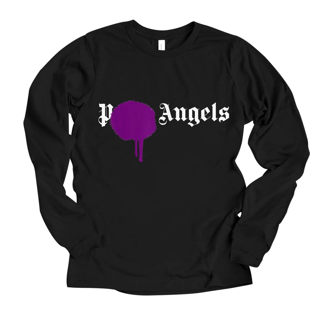 Personalized Angels , Pretty Angels Spray Design Long Sleeve T-Shirt