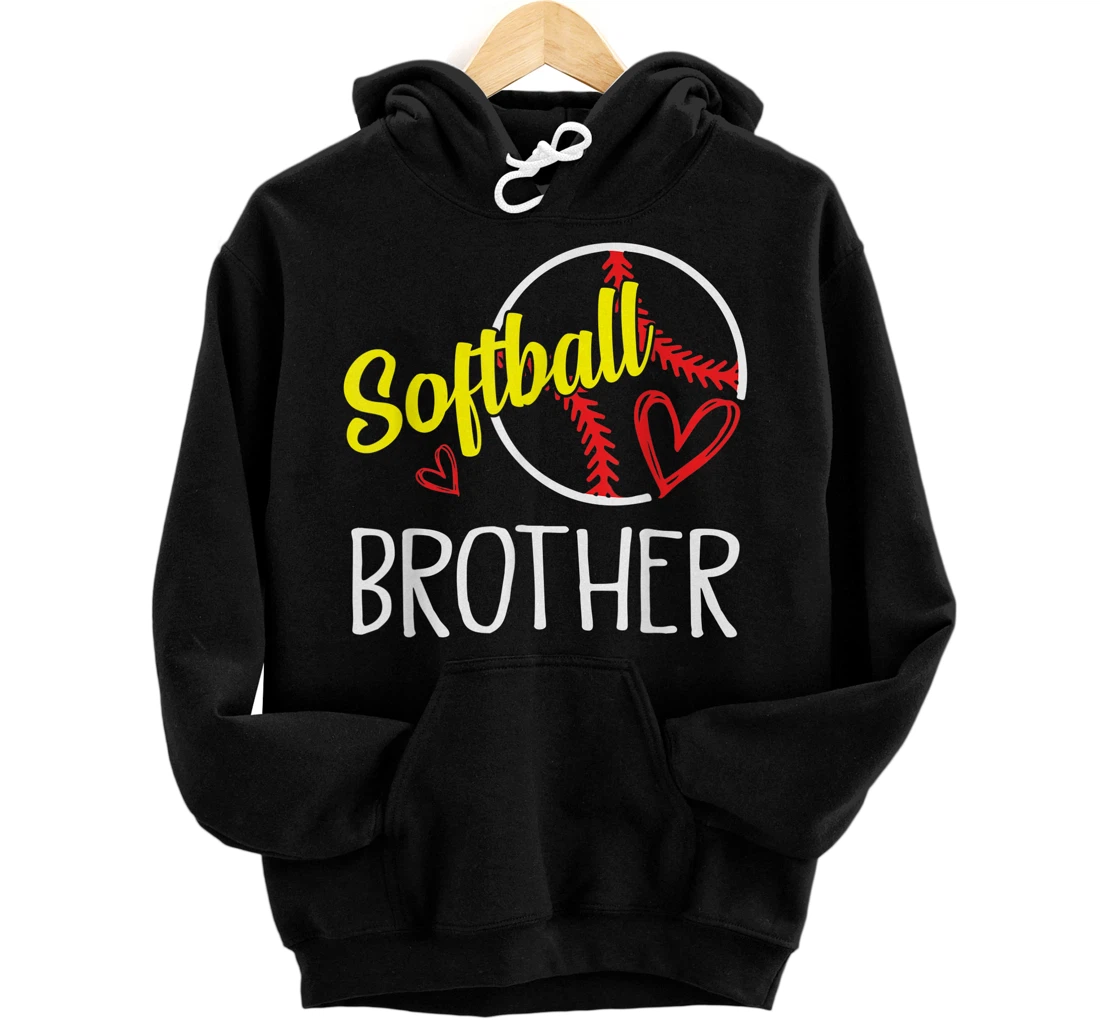 Personalized Mens Softball Brother Fathers Day Pullover Hoodie