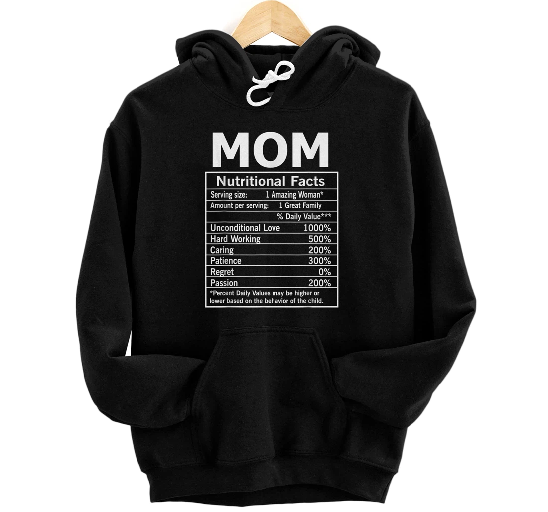 Personalized Mom Nutritional Facts Funny Mother Day Pullover Hoodie