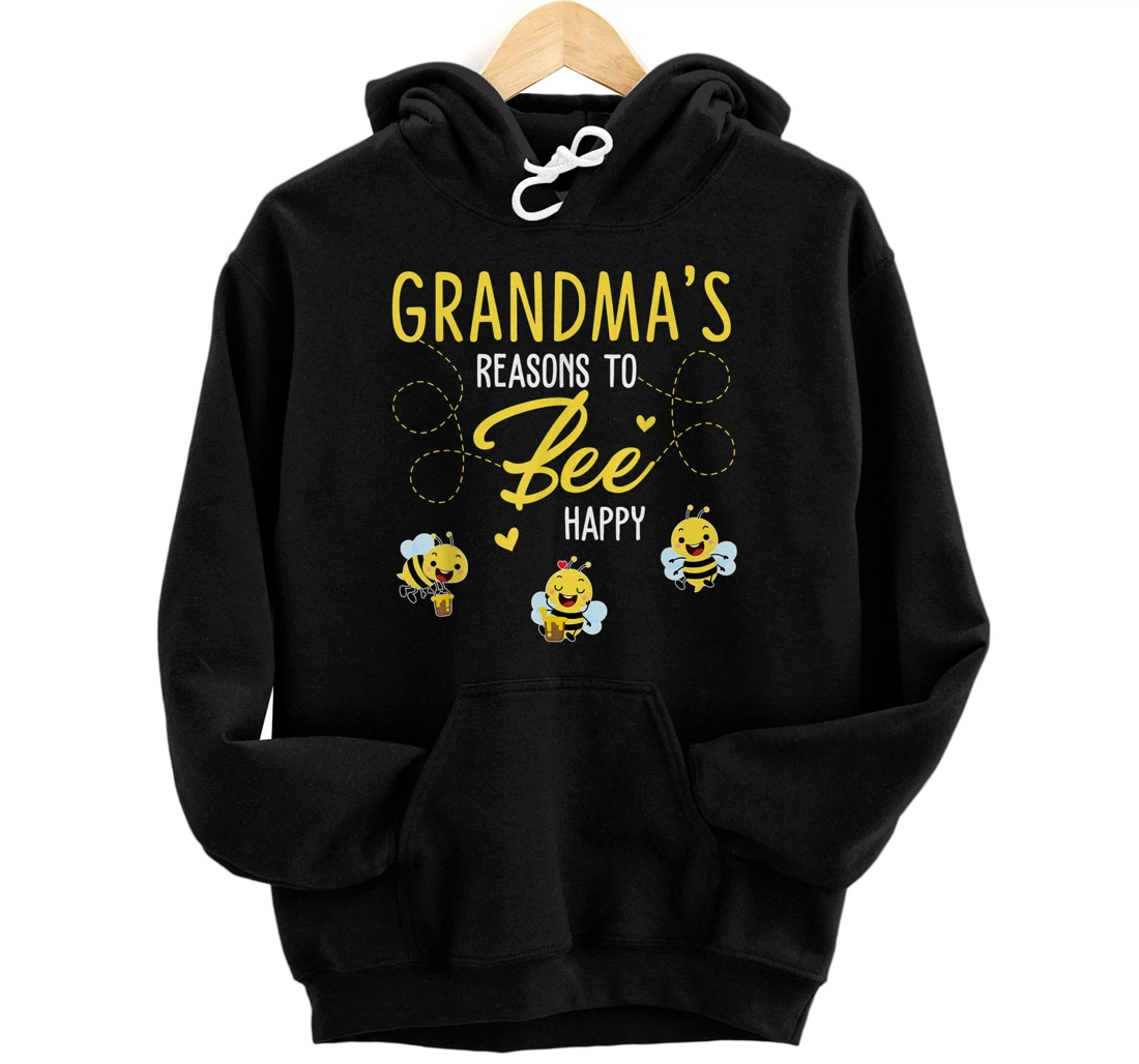 Personalized Grandma's Reasons To Bee Happy Mother's day Pullover Hoodie