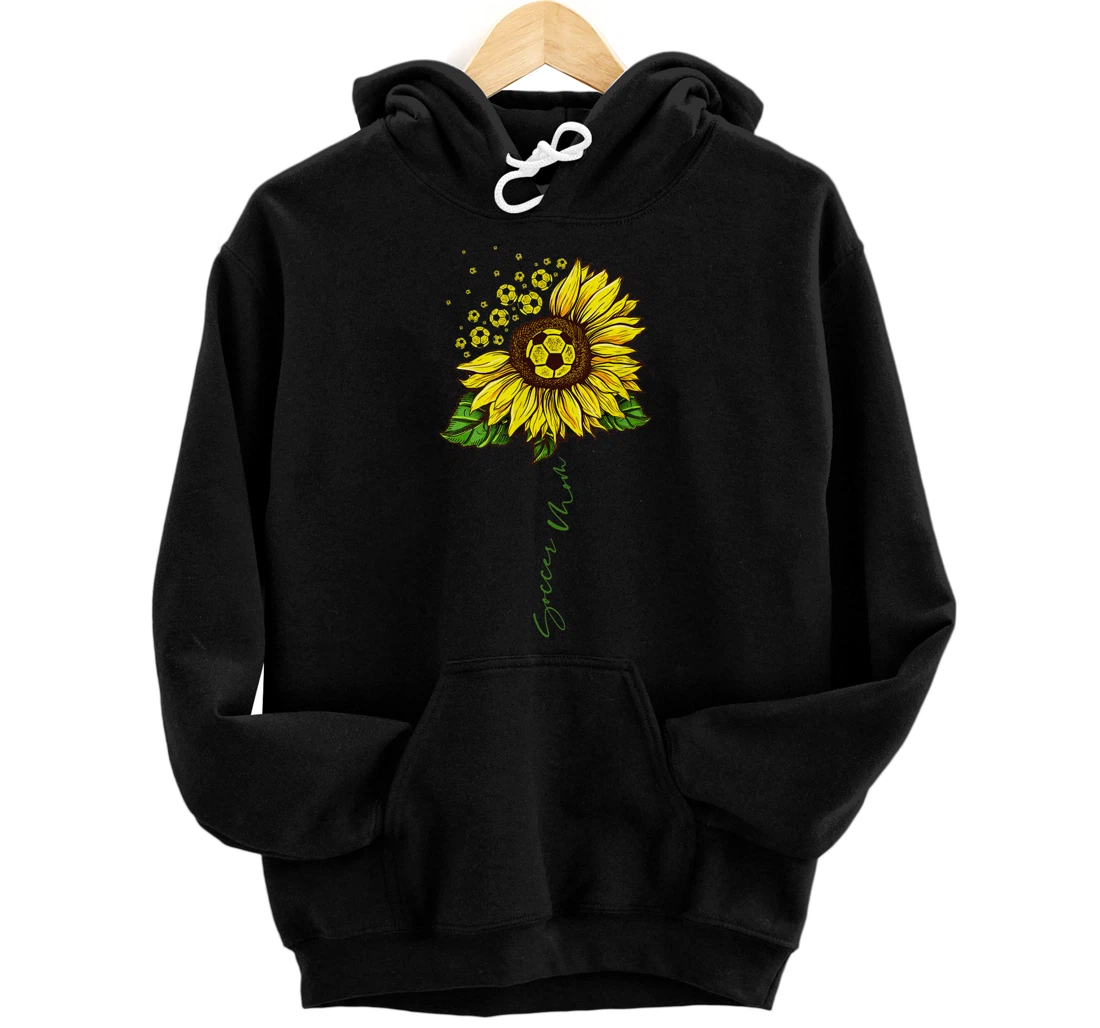 Personalized Funny Sunflower Soccer Mom Mother's Day Soccer Mom Pullover Hoodie