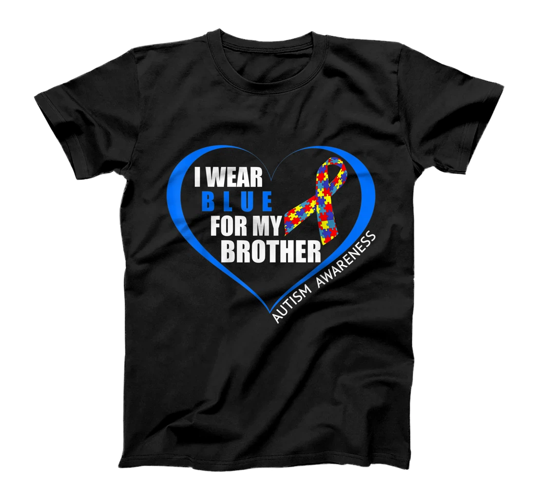 I Wear Blue For My Brother Shirt Autism Awareness T-Shirt, Kid T-Shirt