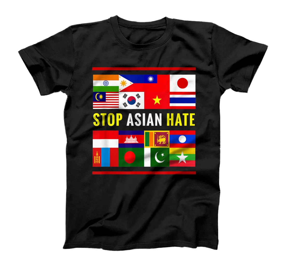 Stop AAPI Hate Support Awareness - Stop Asian Hate Flag T-Shirt, Women T-Shirt