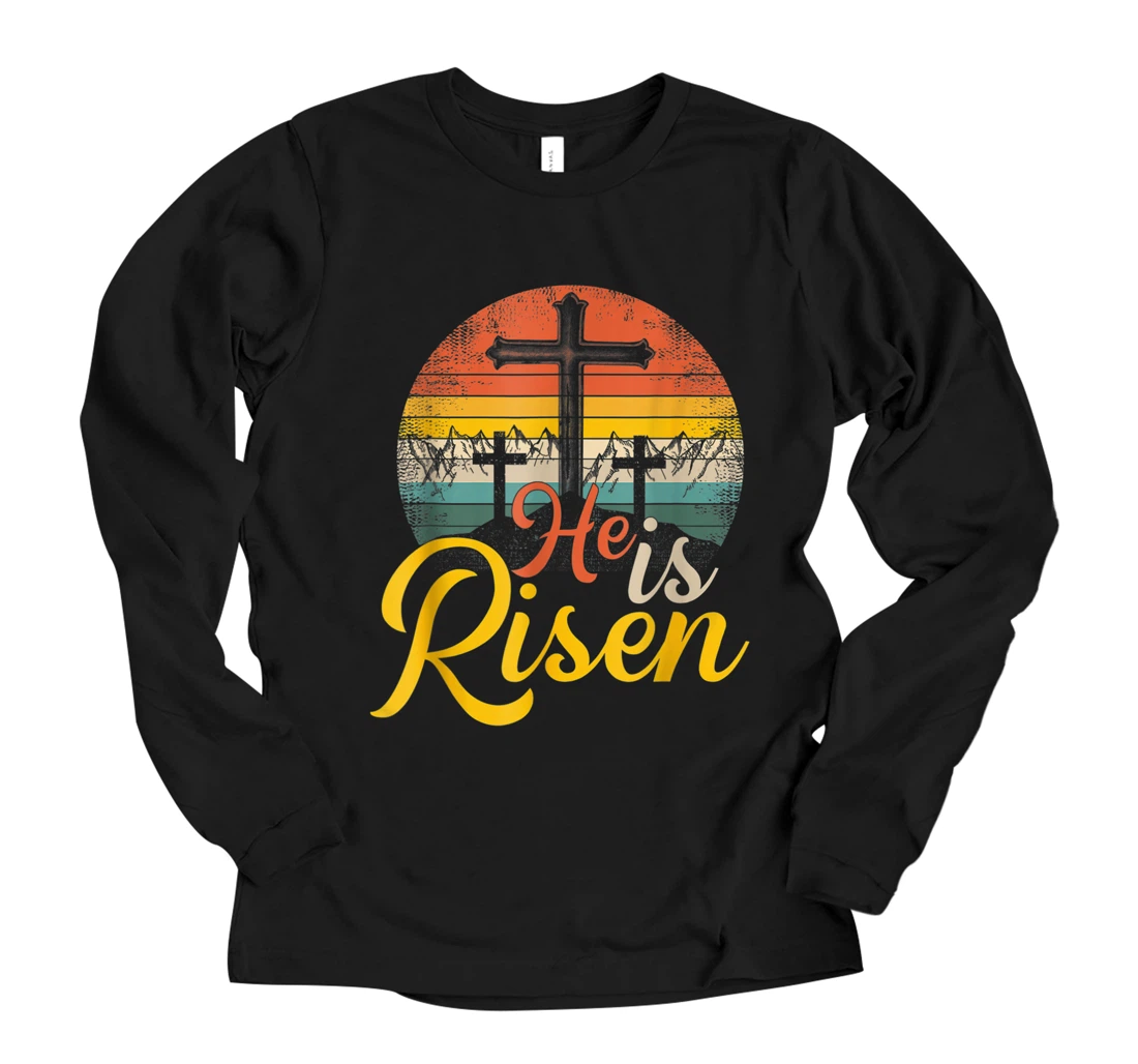 He Is Risen - Christian Easter Jesus Long Sleeve T-Shirt