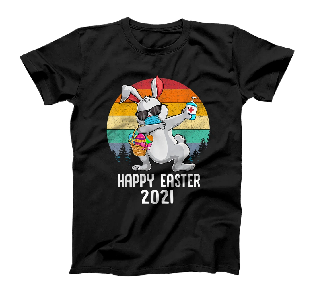 Dabbing Rabbit Funny Boys Girls Kids Happy Easter 2021 T-Shirt, Kid T-Shirt and Women T-Shirt