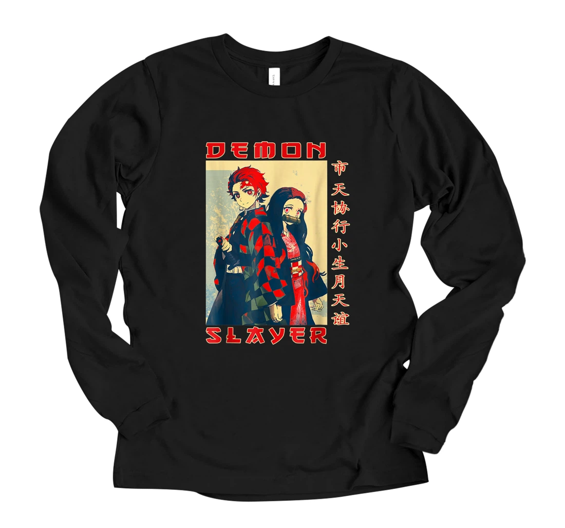 Slayer Demon Anime Art Long Sleeve T-Shirt