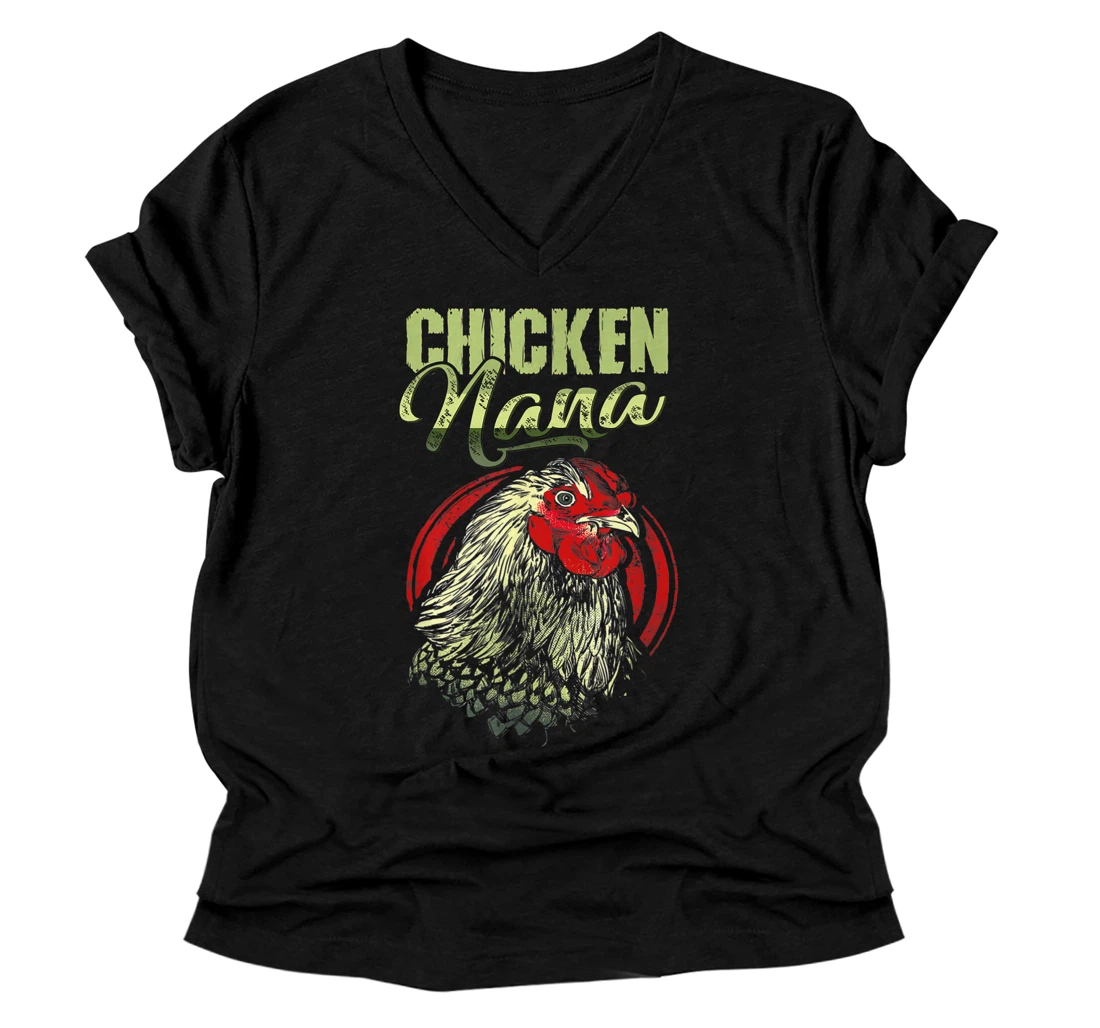 Chicken Nana V-Neck T-Shirt Premium V-Neck T-Shirt