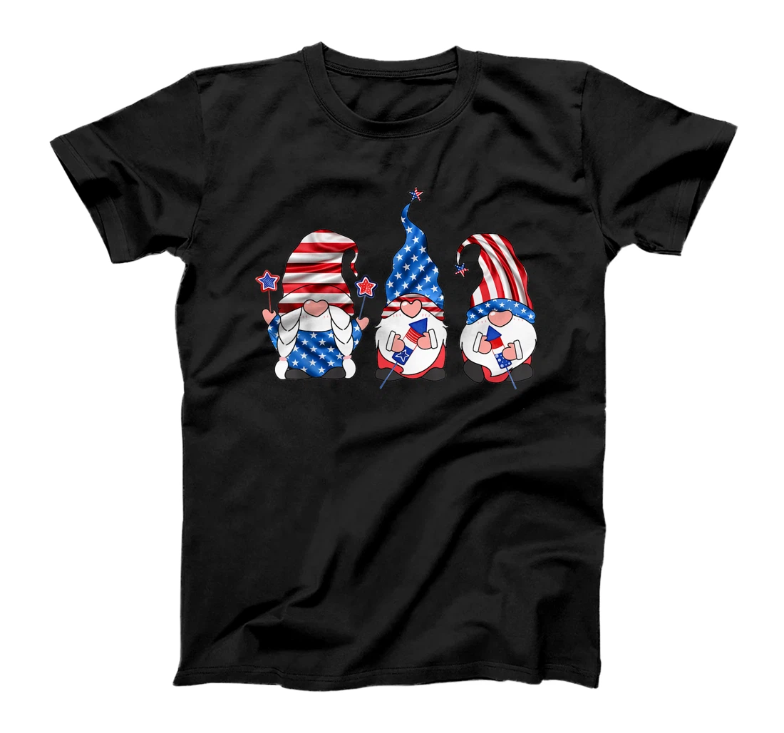 Personalized 4th Of July American Gnomes Celebrating Independence Day T-Shirt, Kid T-Shirt and Women T-Shirt