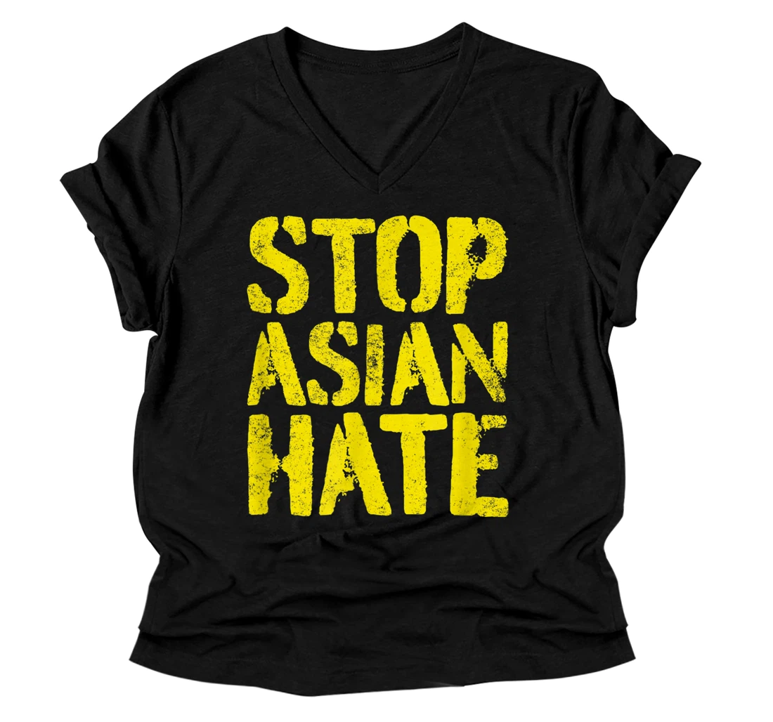 Stop Asian Hate V-Neck T-Shirt