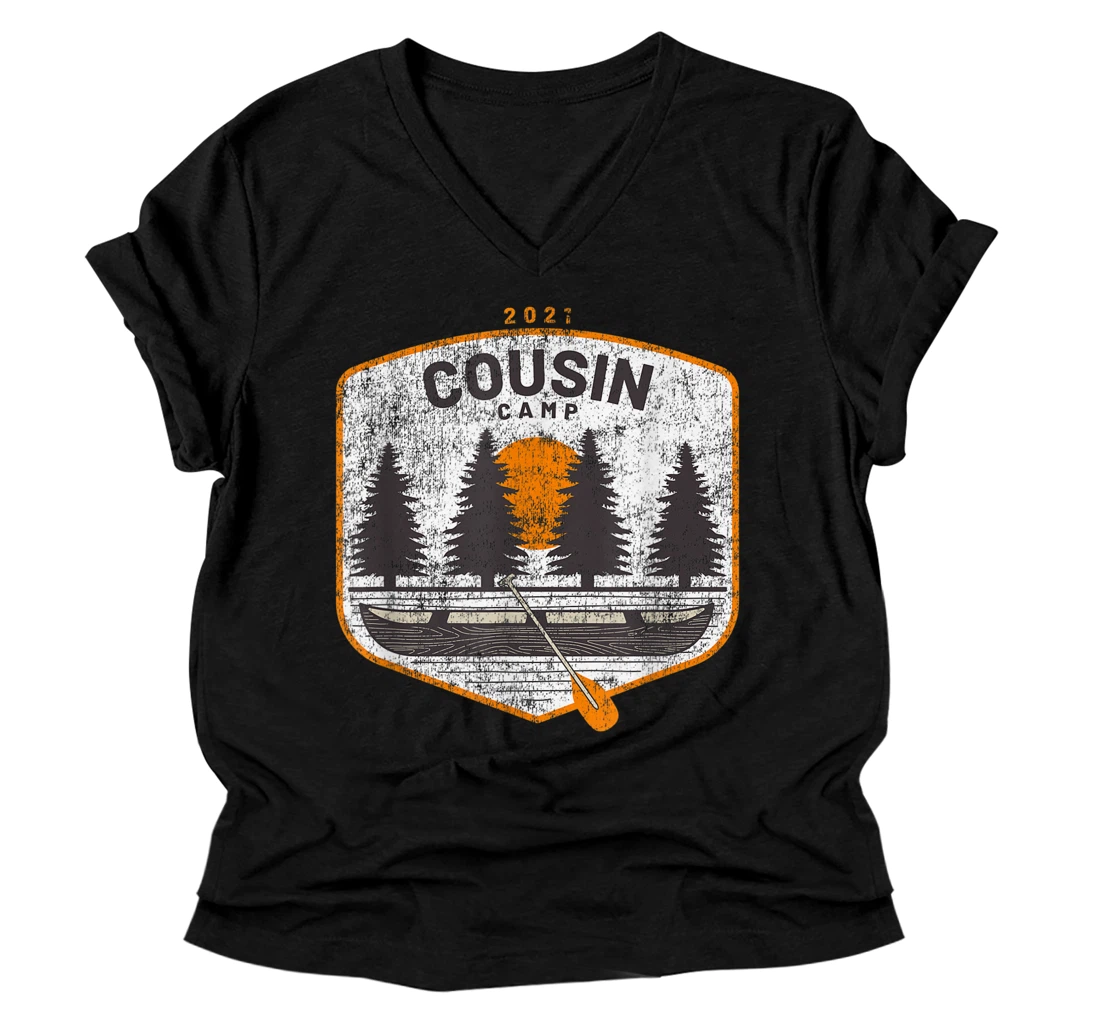 Cousin Camp 2021 Vintage V-Neck T-Shirt