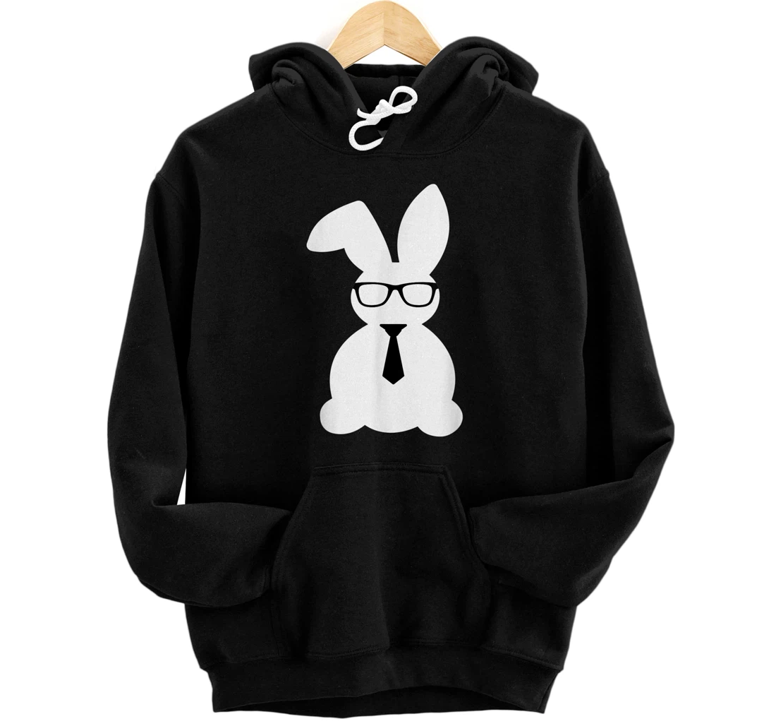 Personalized Cute Bunny Bow Tie Men Boys Kids Funny Easter Day Pullover Hoodie