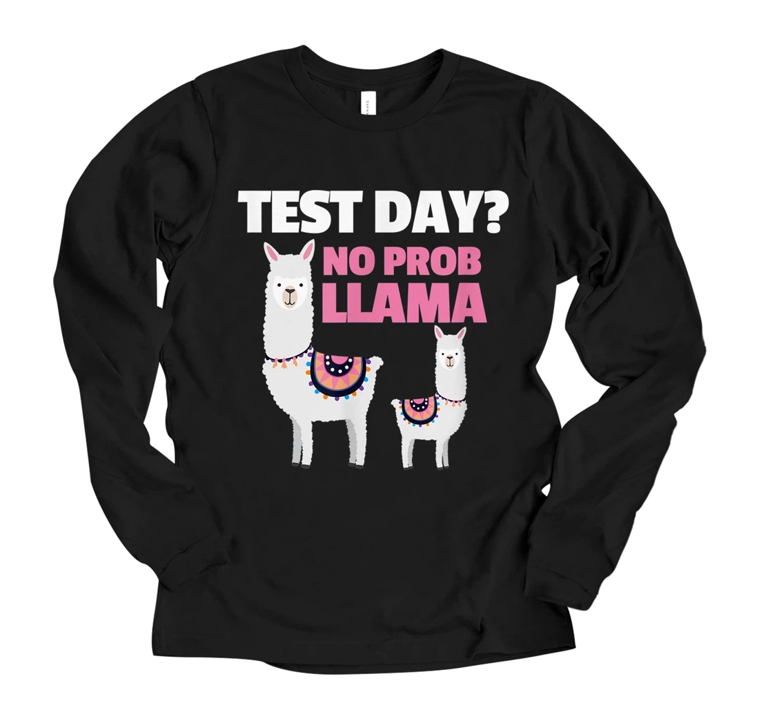 Personalized Test Day? No Prob Llama Teacher Testing Day Long Sleeve T-Shirt