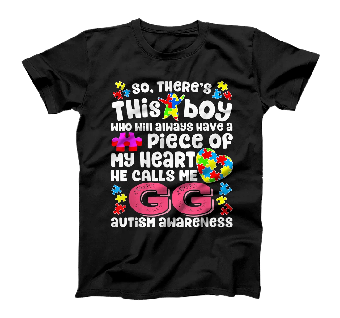 Personalized This Boy He Calls Me GG Fighter Autism Awareness Ribbon T-Shirt, Women T-Shirt